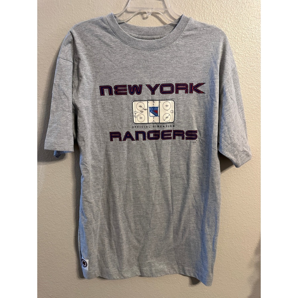 New‎ York Rangers NHL Blueline T-Shirt Official Dimension Gray Medium